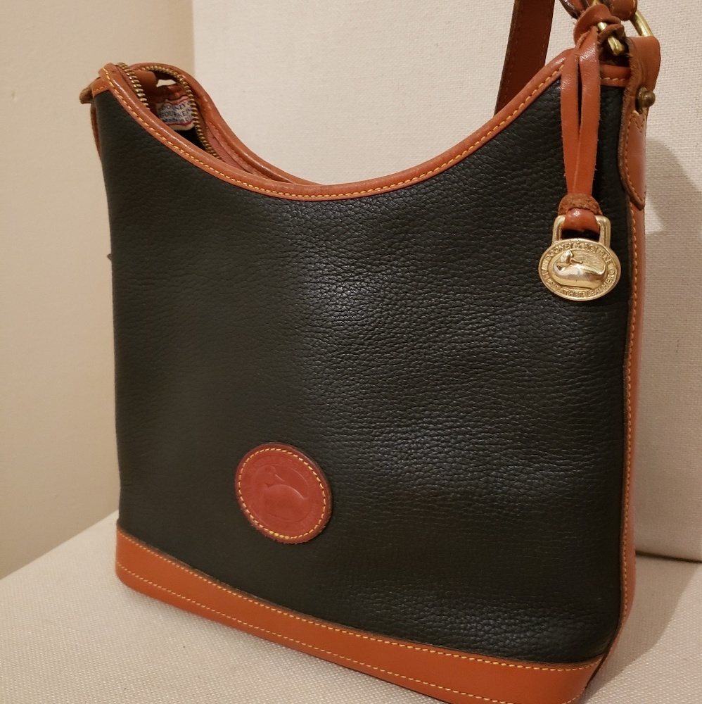 Black Leather Dooney & Bourke Shoulder Bag